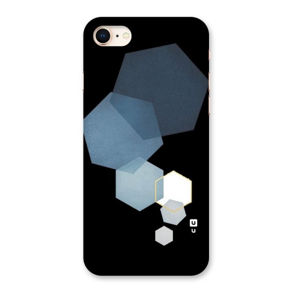 Shades Of Blue Shapes Back Case for iPhone 8