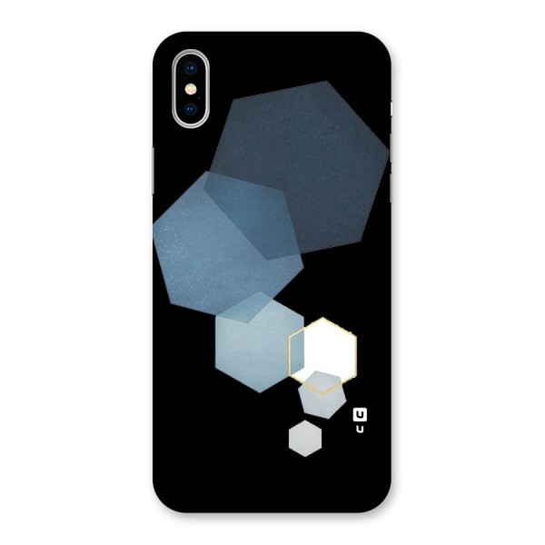 Shades Of Blue Shapes Back Case for iPhone X