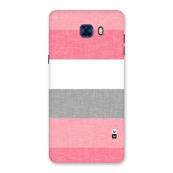 Shades Pink Stripes Back Case for Galaxy C7 Pro