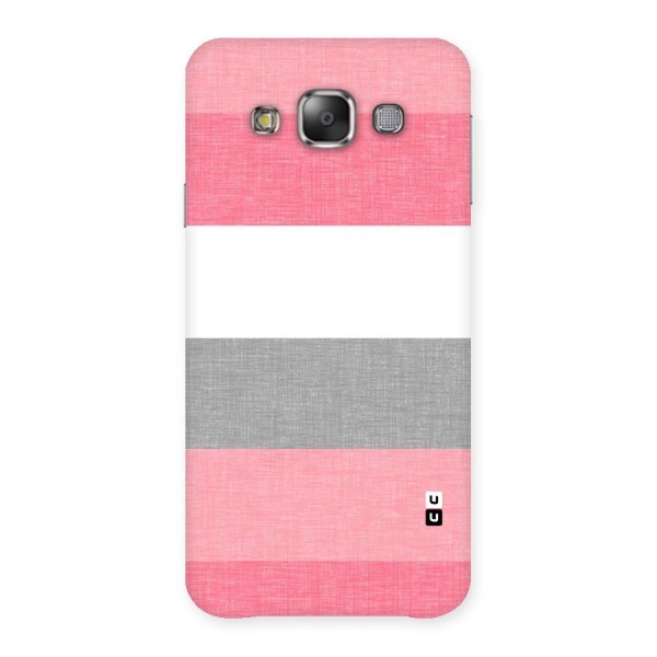 Shades Pink Stripes Back Case for Galaxy E7