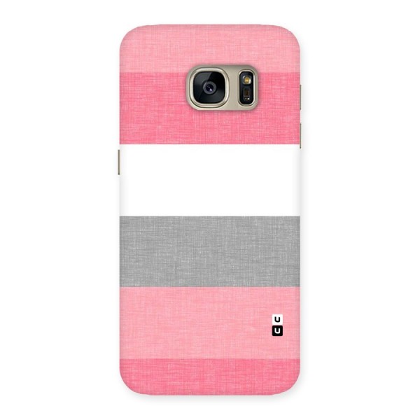 Shades Pink Stripes Back Case for Galaxy S7