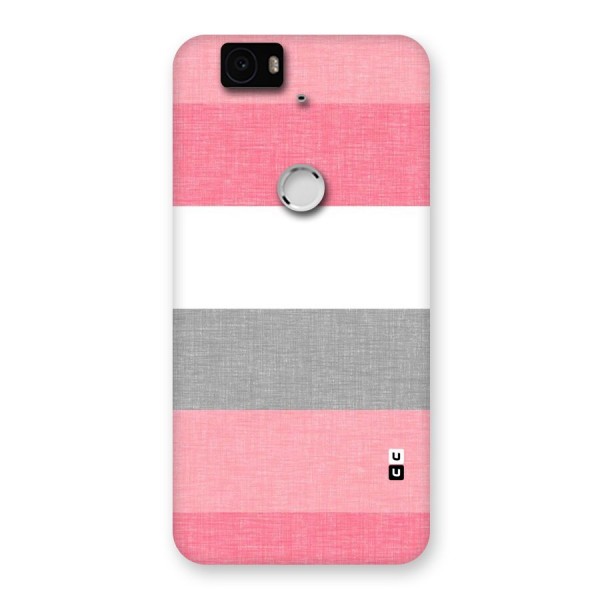 Shades Pink Stripes Back Case for Google Nexus-6P