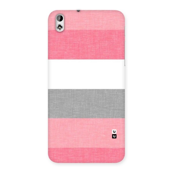 Shades Pink Stripes Back Case for HTC Desire 816