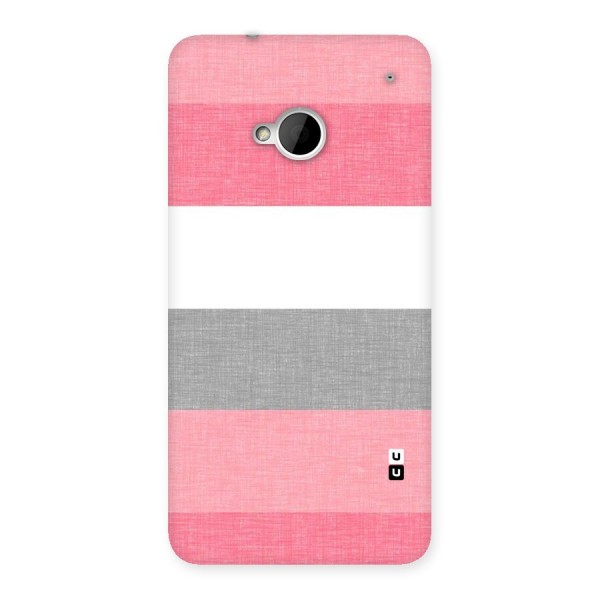 Shades Pink Stripes Back Case for HTC One M7