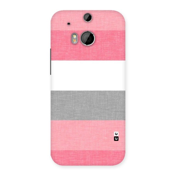 Shades Pink Stripes Back Case for HTC One M8