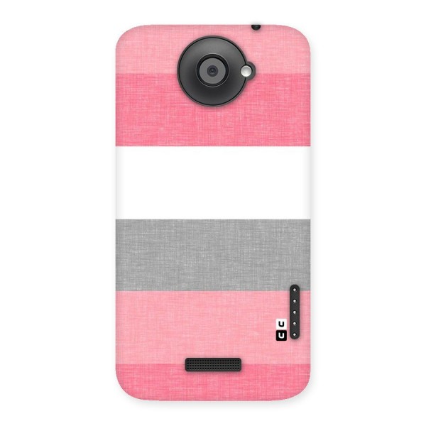 Shades Pink Stripes Back Case for HTC One X