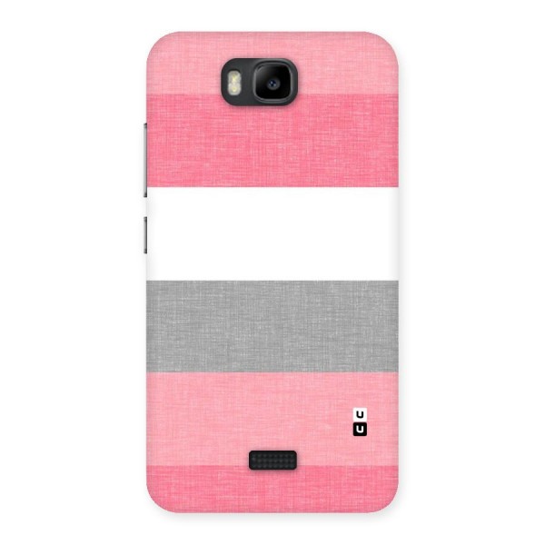 Shades Pink Stripes Back Case for Honor Bee