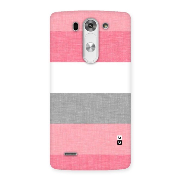 Shades Pink Stripes Back Case for LG G3 Beat