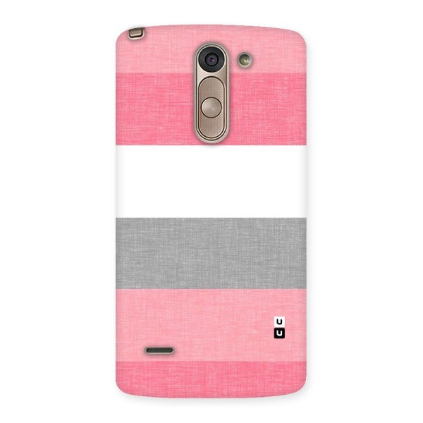 Shades Pink Stripes Back Case for LG G3 Stylus