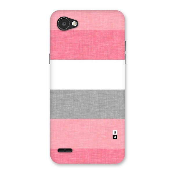 Shades Pink Stripes Back Case for LG Q6