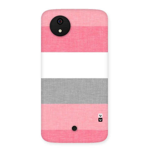 Shades Pink Stripes Back Case for Micromax Canvas A1