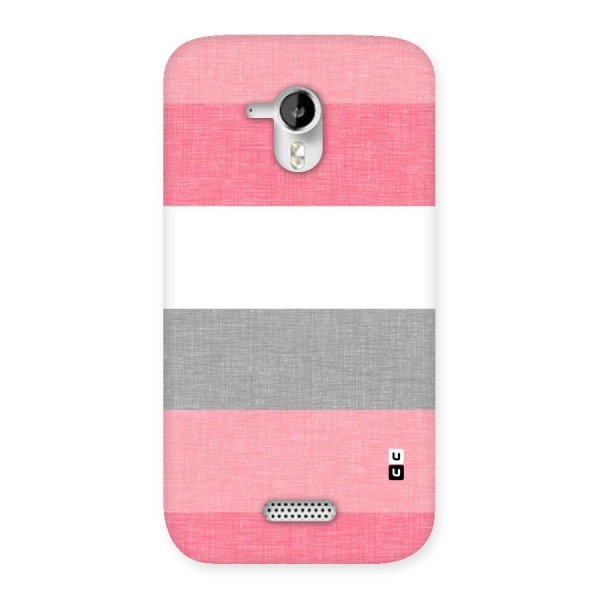 Shades Pink Stripes Back Case for Micromax Canvas HD A116