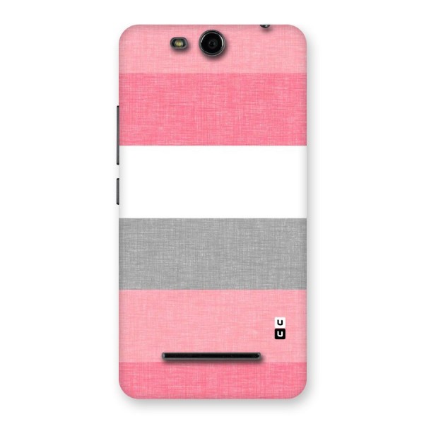 Shades Pink Stripes Back Case for Micromax Canvas Juice 3 Q392