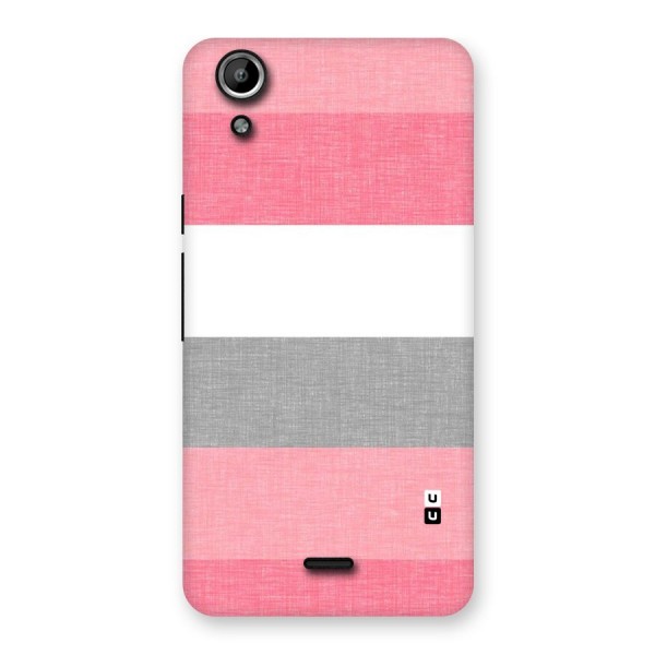 Shades Pink Stripes Back Case for Micromax Canvas Selfie Lens Q345