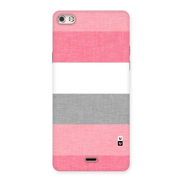 Shades Pink Stripes Back Case for Micromax Canvas Silver 5