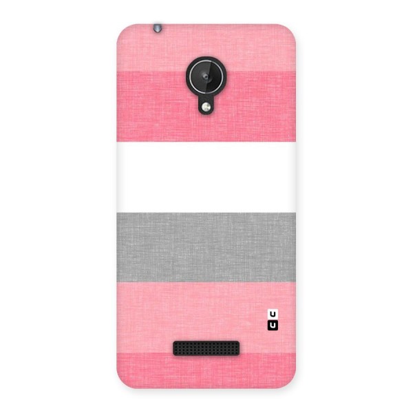 Shades Pink Stripes Back Case for Micromax Canvas Spark Q380