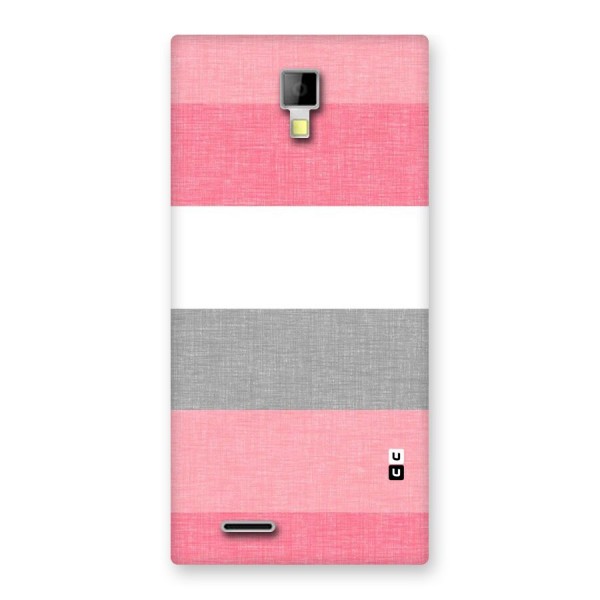 Shades Pink Stripes Back Case for Micromax Canvas Xpress A99