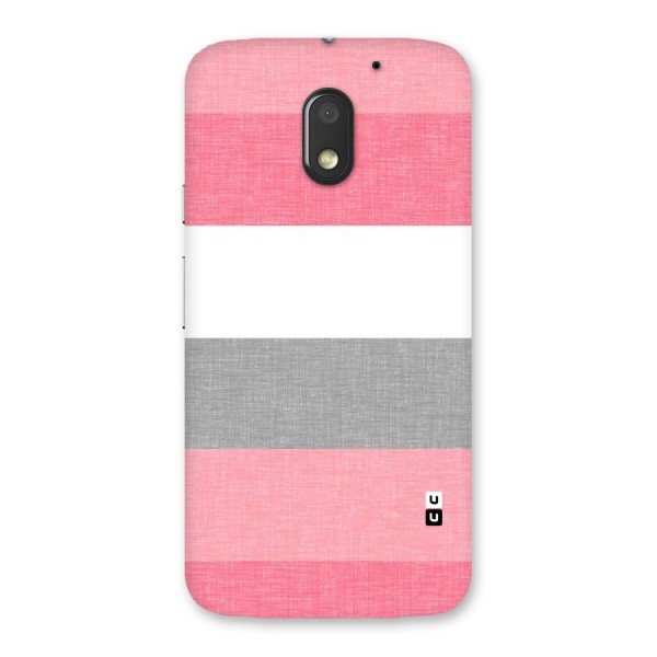 Shades Pink Stripes Back Case for Moto E3 Power