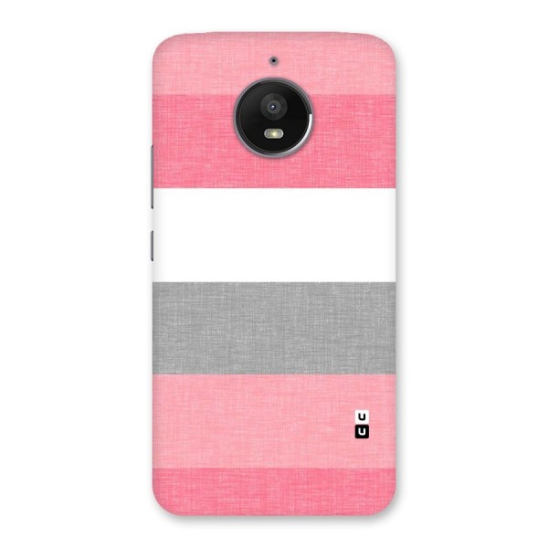 Shades Pink Stripes Back Case for Moto E4 Plus