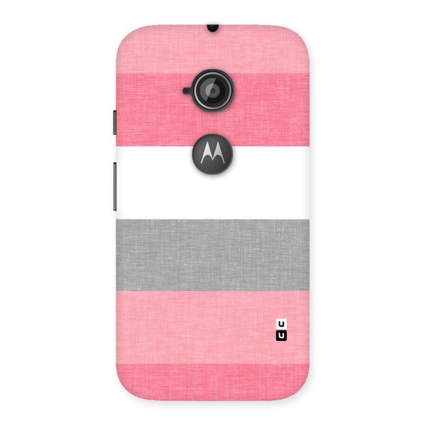 Shades Pink Stripes Back Case for Moto E 2nd Gen
