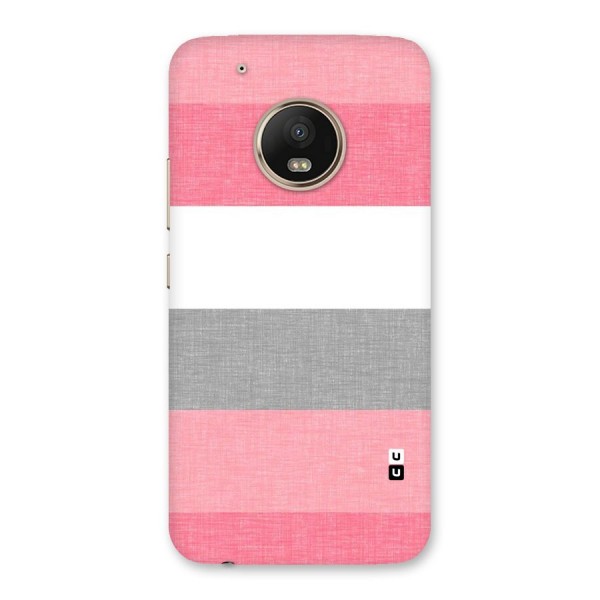 Shades Pink Stripes Back Case for Moto G5 Plus