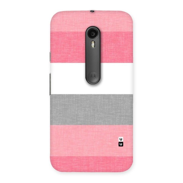 Shades Pink Stripes Back Case for Moto G Turbo