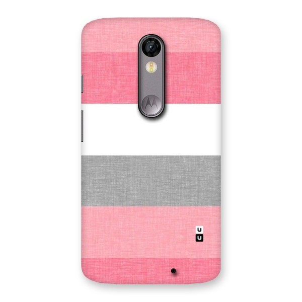 Shades Pink Stripes Back Case for Moto X Force