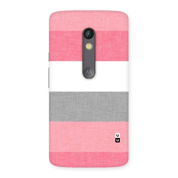 Shades Pink Stripes Back Case for Moto X Play