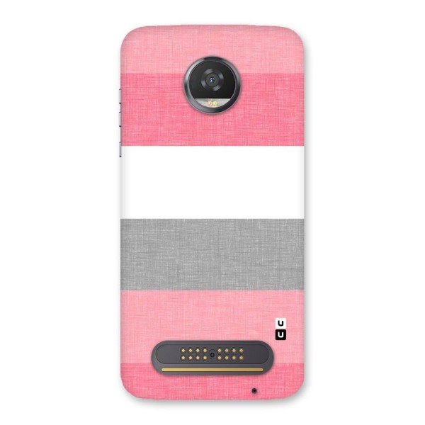 Shades Pink Stripes Back Case for Moto Z2 Play