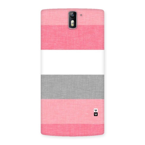 Shades Pink Stripes Back Case for One Plus One