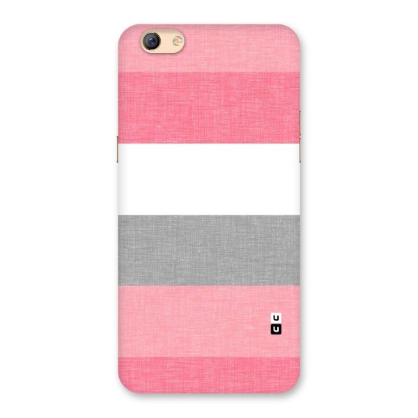 Shades Pink Stripes Back Case for Oppo F3 Plus