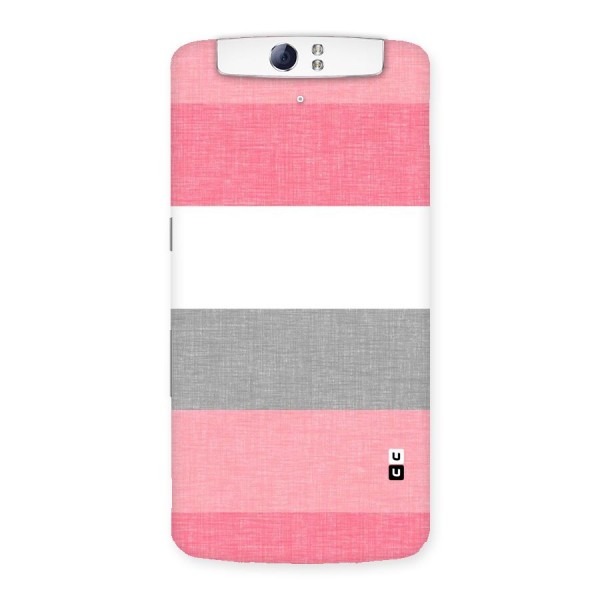 Shades Pink Stripes Back Case for Oppo N1