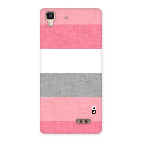 Shades Pink Stripes Back Case for Oppo R7