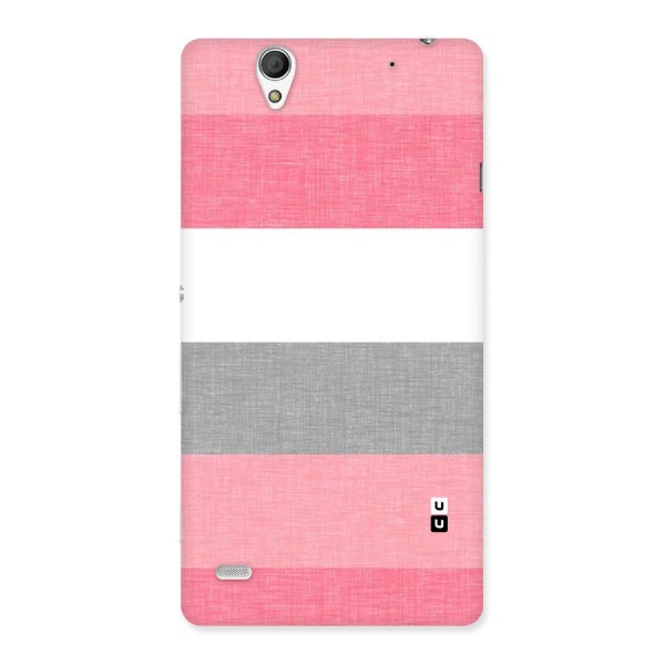 Shades Pink Stripes Back Case for Sony Xperia C4