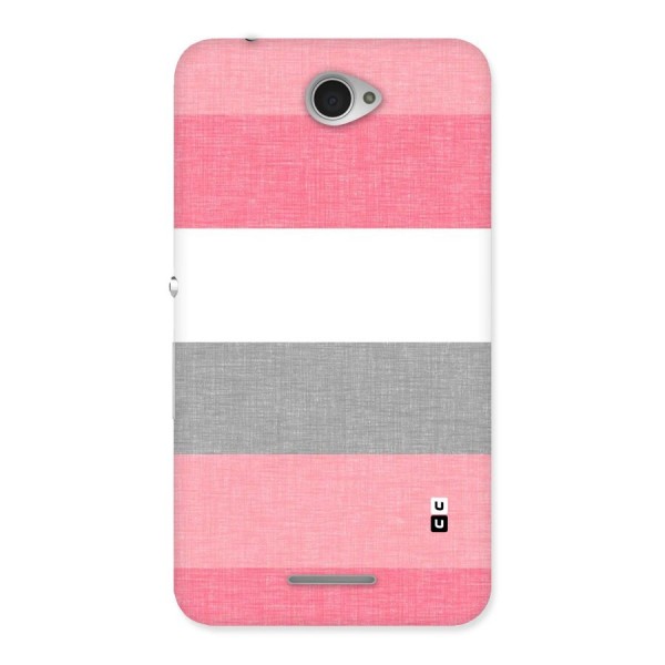 Shades Pink Stripes Back Case for Sony Xperia E4