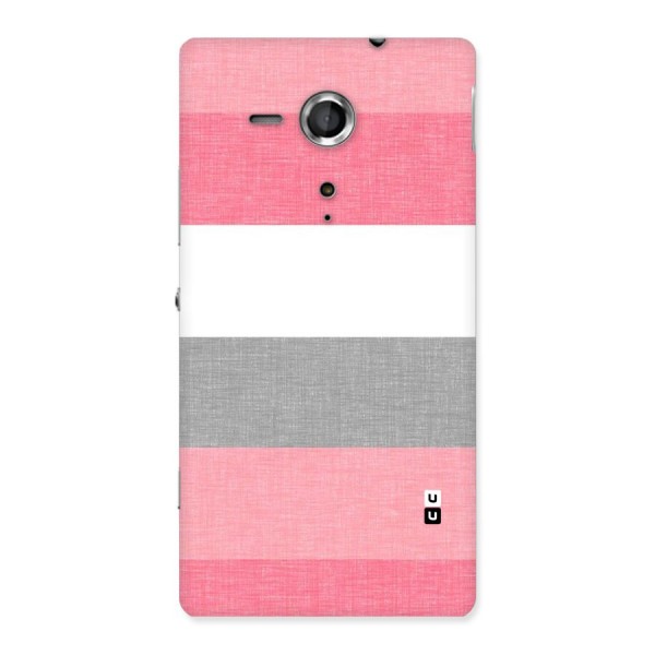 Shades Pink Stripes Back Case for Sony Xperia SP