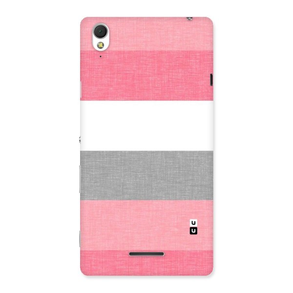 Shades Pink Stripes Back Case for Sony Xperia T3
