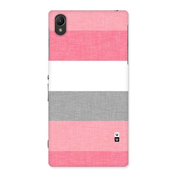 Shades Pink Stripes Back Case for Sony Xperia Z1