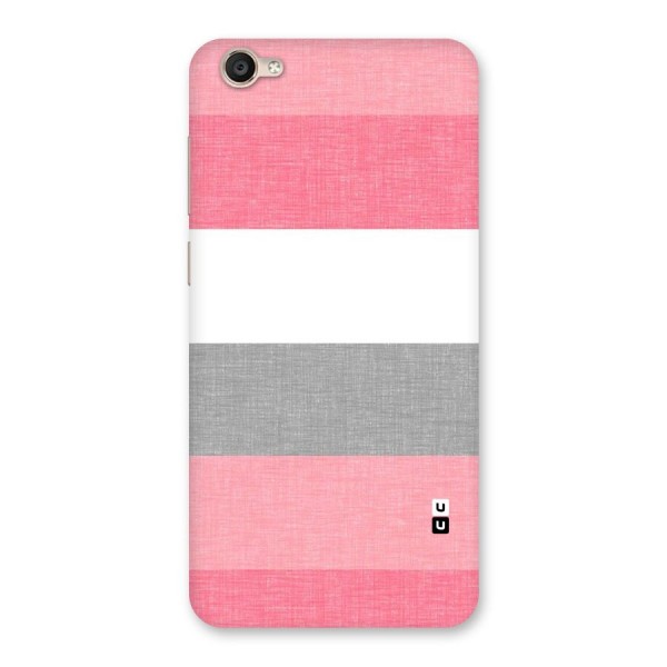 Shades Pink Stripes Back Case for Vivo Y55L