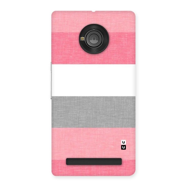 Shades Pink Stripes Back Case for Yu Yunique