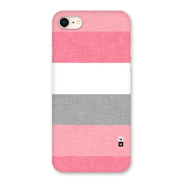 Shades Pink Stripes Back Case for iPhone 8