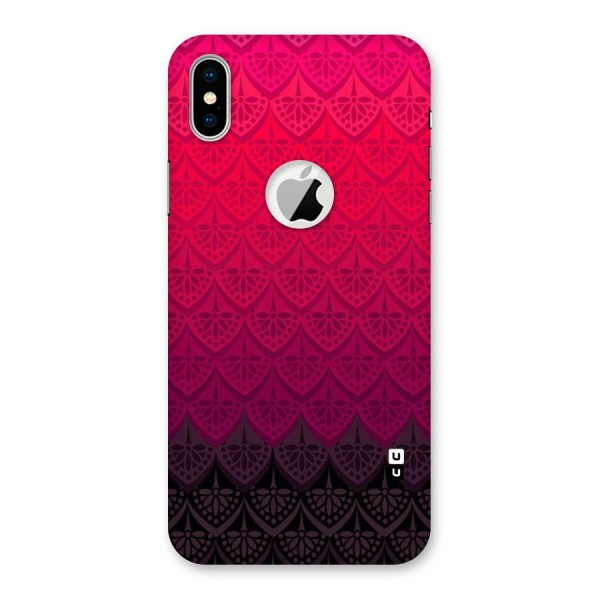 Shades Red Design Back Case for iPhone X Logo Cut