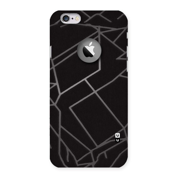Silver Angle Design Back Case for iPhone 6 Logo Cut