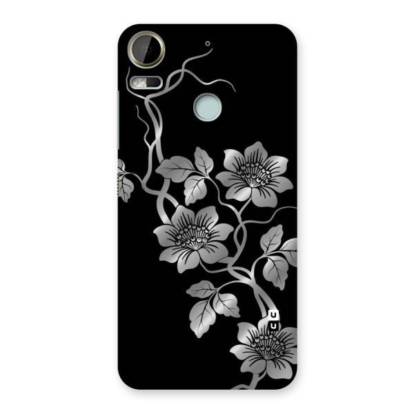 Silver Grey Flowers Back Case for Desire 10 Pro