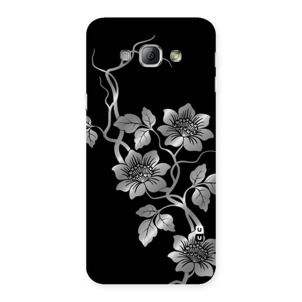 Silver Grey Flowers Back Case for Galaxy A8