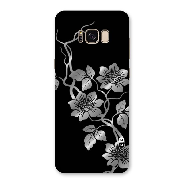 Silver Grey Flowers Back Case for Galaxy S8 Plus