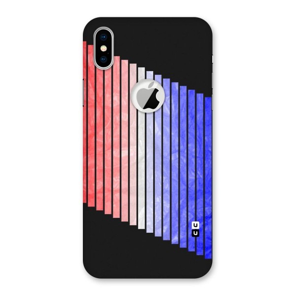 Simple Bars Back Case for iPhone XS Logo Cut