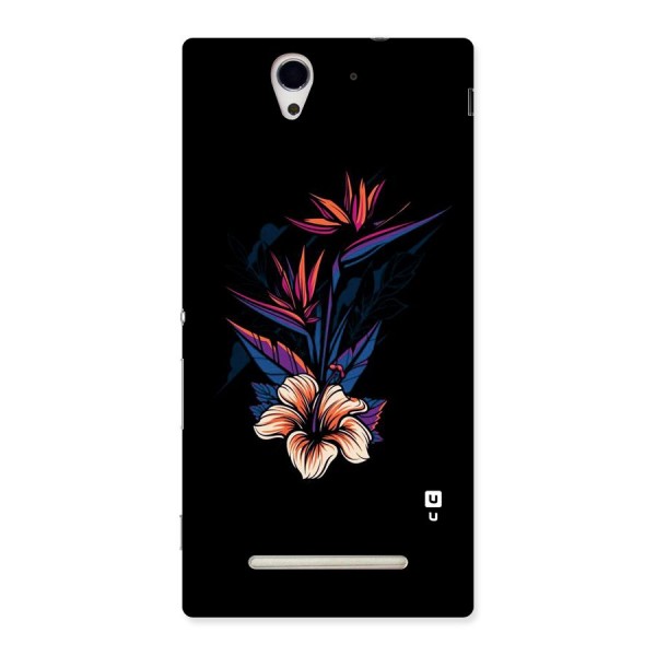 Single Painted Flower Back Case for Sony Xperia C3
