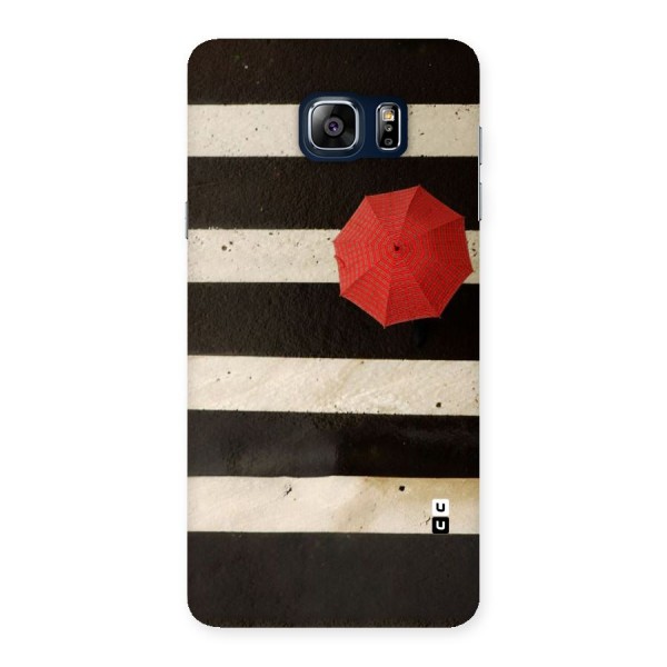 Single Red Umbrella Stripes Back Case for Galaxy Note 5