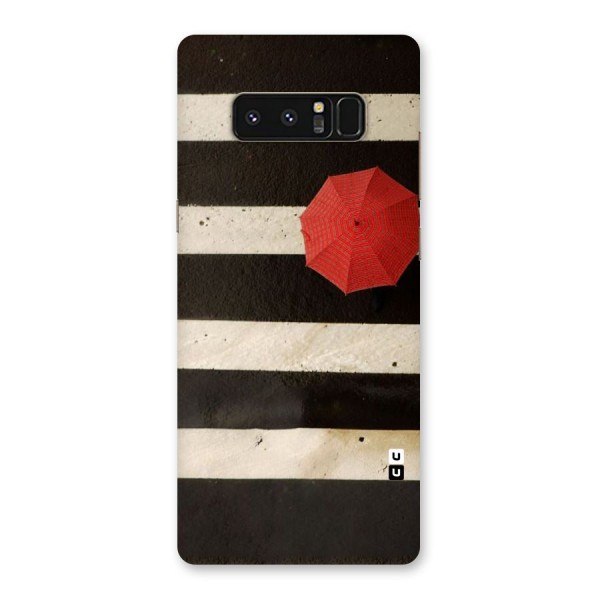Single Red Umbrella Stripes Back Case for Galaxy Note 8